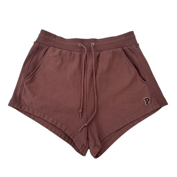 Victoria's Secret Pink Pants - Victoria's Secret PINK Mauve Jogger Logo Drawstring Shorts Medium Athletic Y2K